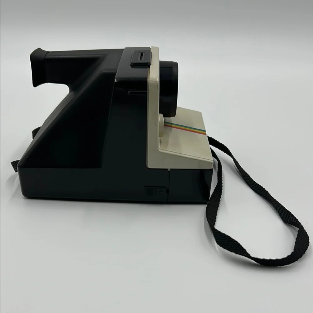 Vintage Polaroid Black and White Film Camera with Instant Photo Feature